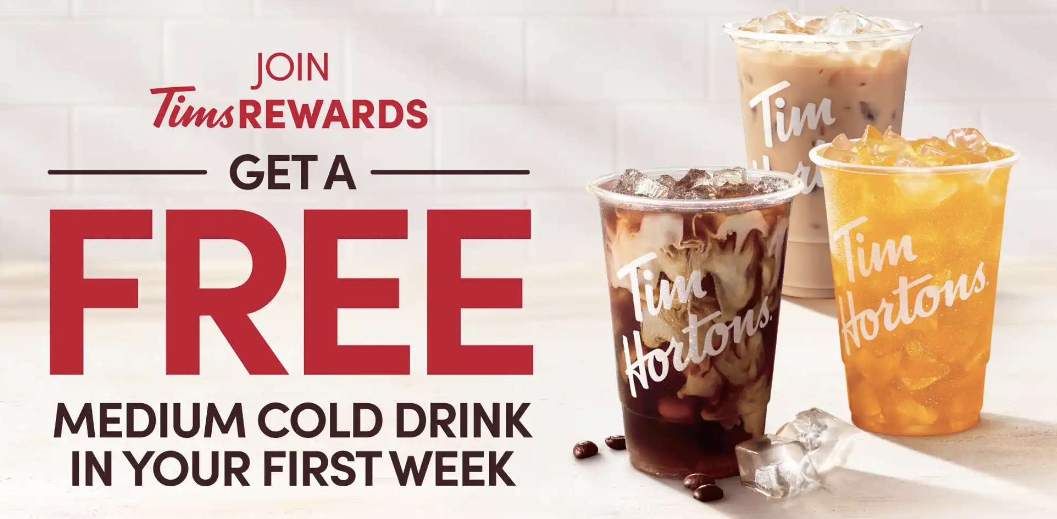 three Tim Horton's drinks