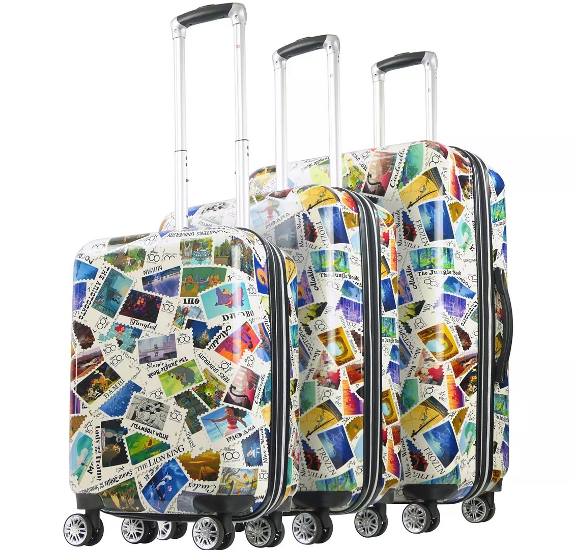ful Disney's 100 Years Stamps 3-Piece Hardside Spinner Luggage Set copy