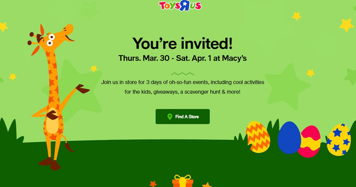 macys toys r us event