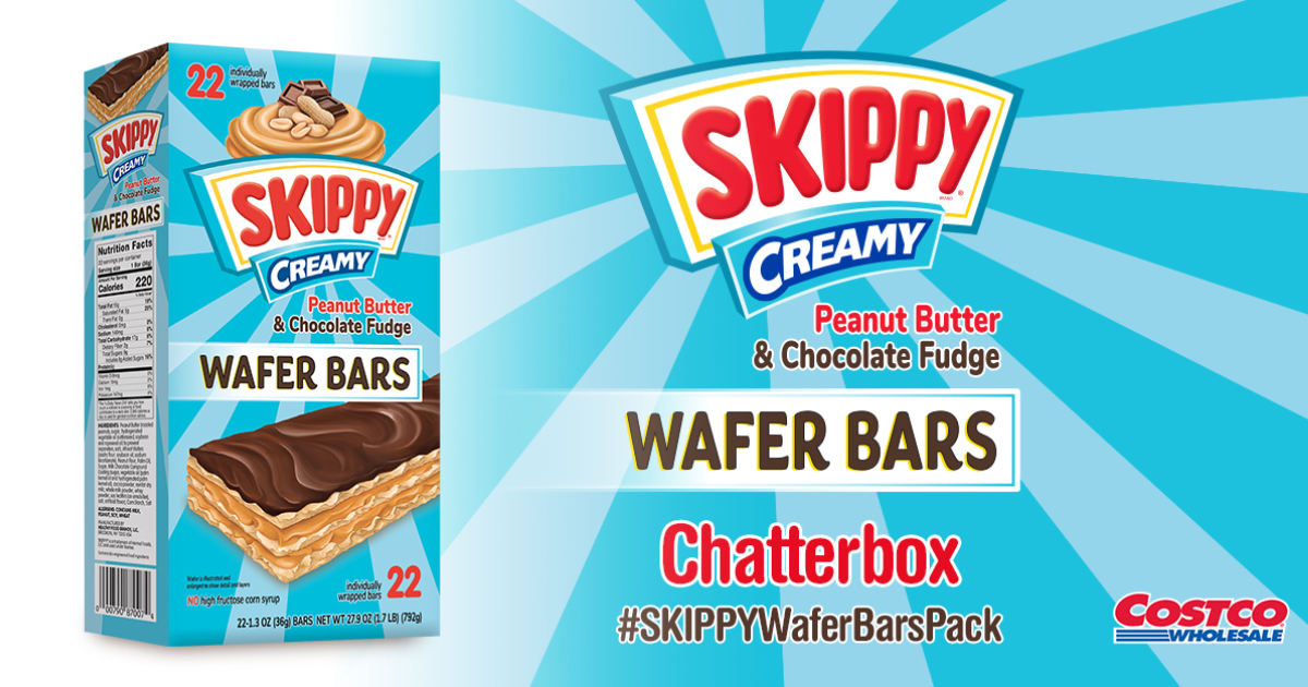 Apply to host a SKIPPY Creamy Peanut Butter Chocolate Fudge Wafer Bars Chatterbox with Ripple Street