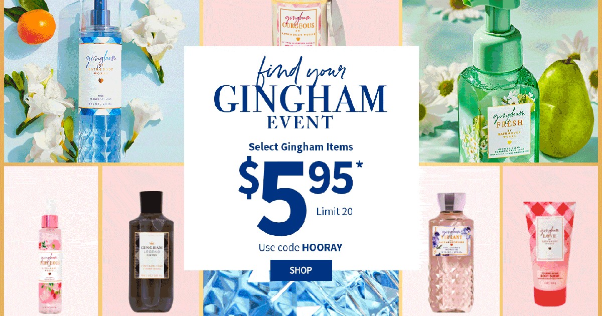 BATH AND BODY GINGHAM