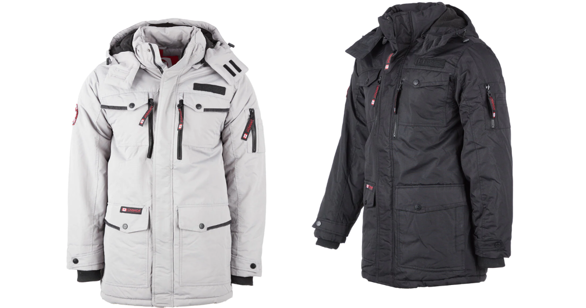 Canada Weather Gear Men's 4-Pocket Hooded Parka