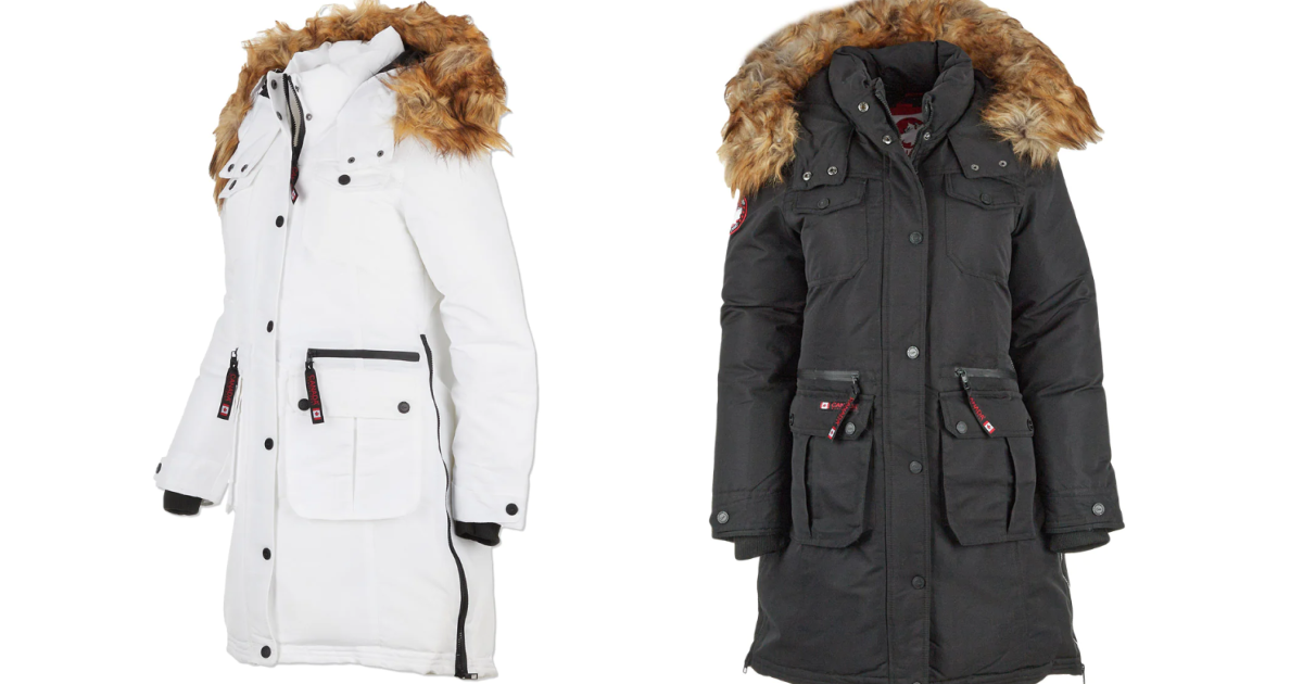 Canada Weather Gear Women's Parka with Faux Fur Trim Hooded