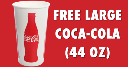 Free Large Coca Cola FIRST