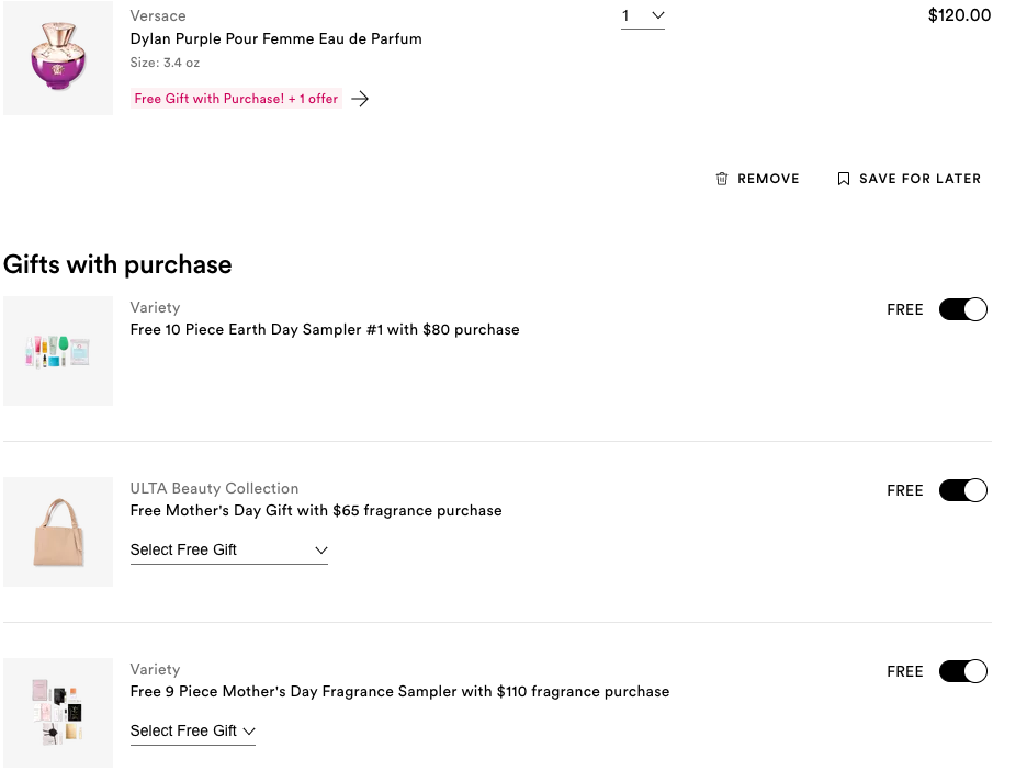 ULTA checkout screen 1 