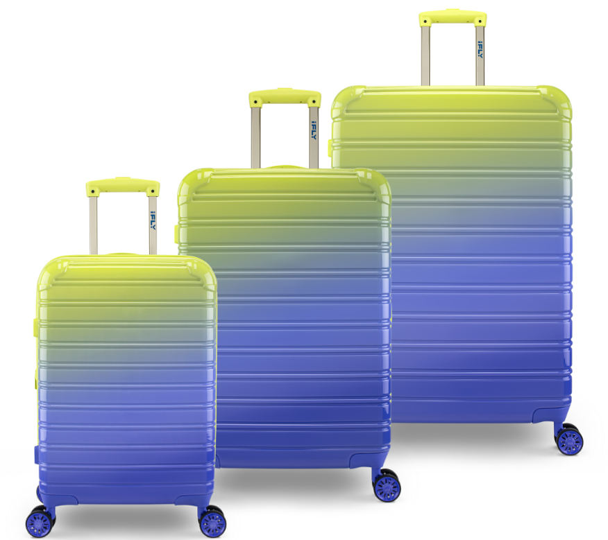 iFLY Fibertech 3 Piece Hardside Expandable Luggage Set