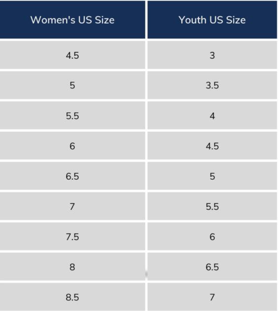 shoe conversion chart Screenshot at AM
