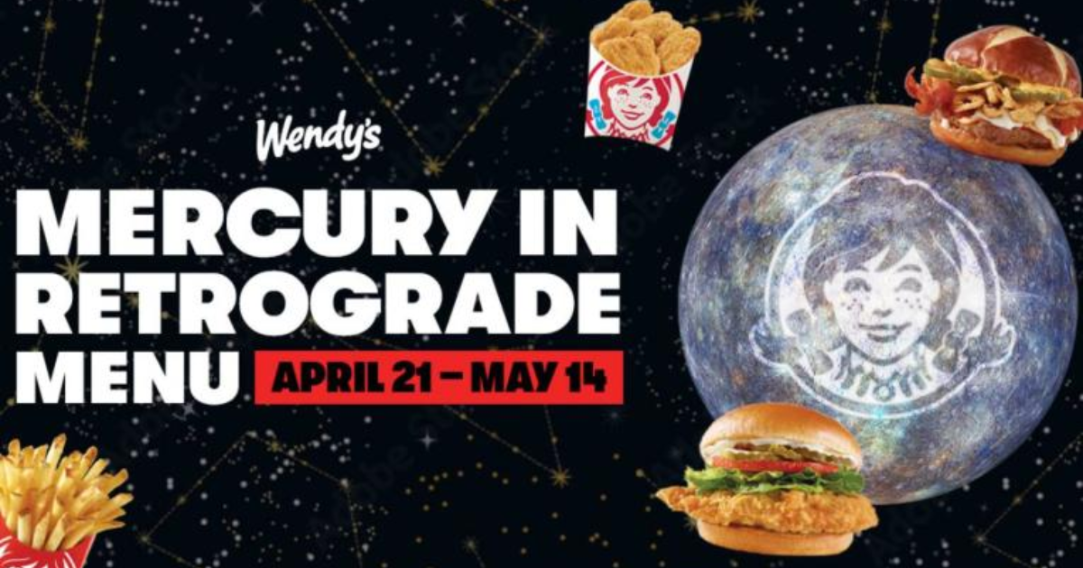 Wendys Mercury in Retrograde Food Deals