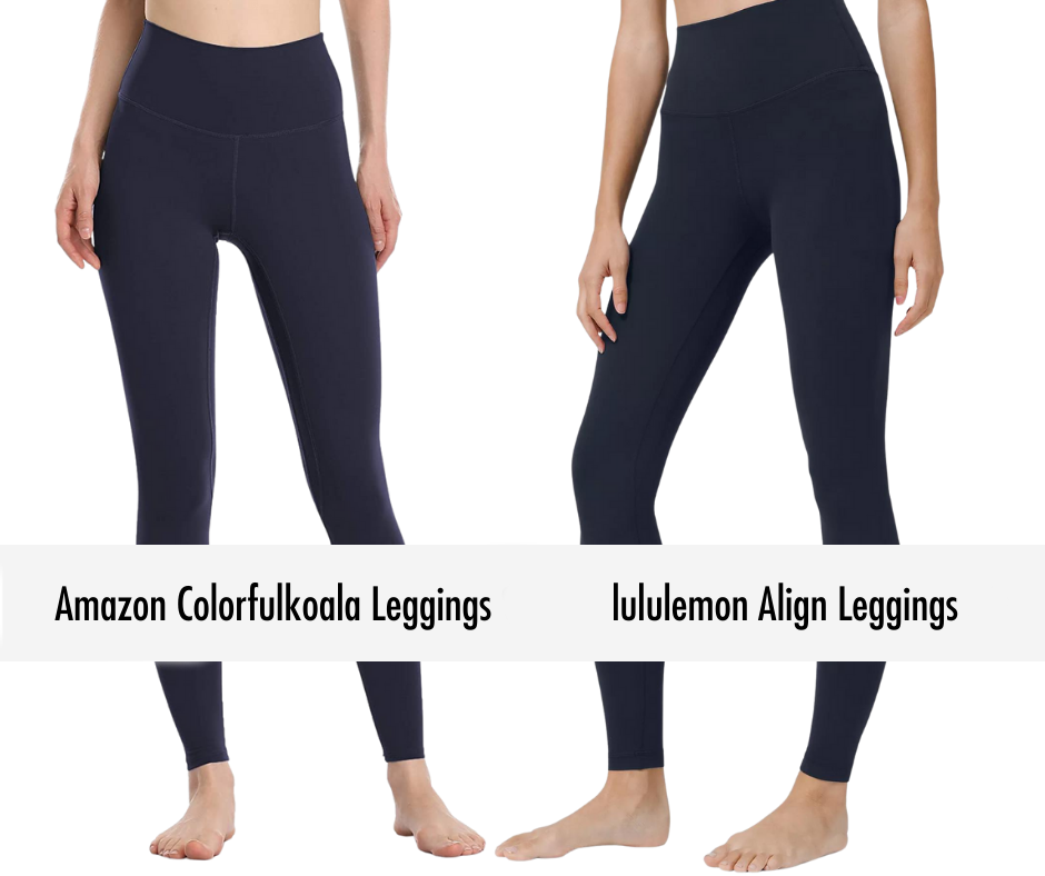 two women wearing black leggings