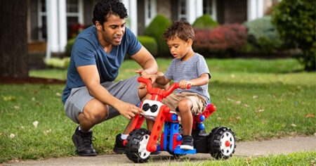 Huffy Red Blue Electric V Ride On Boltz Quad