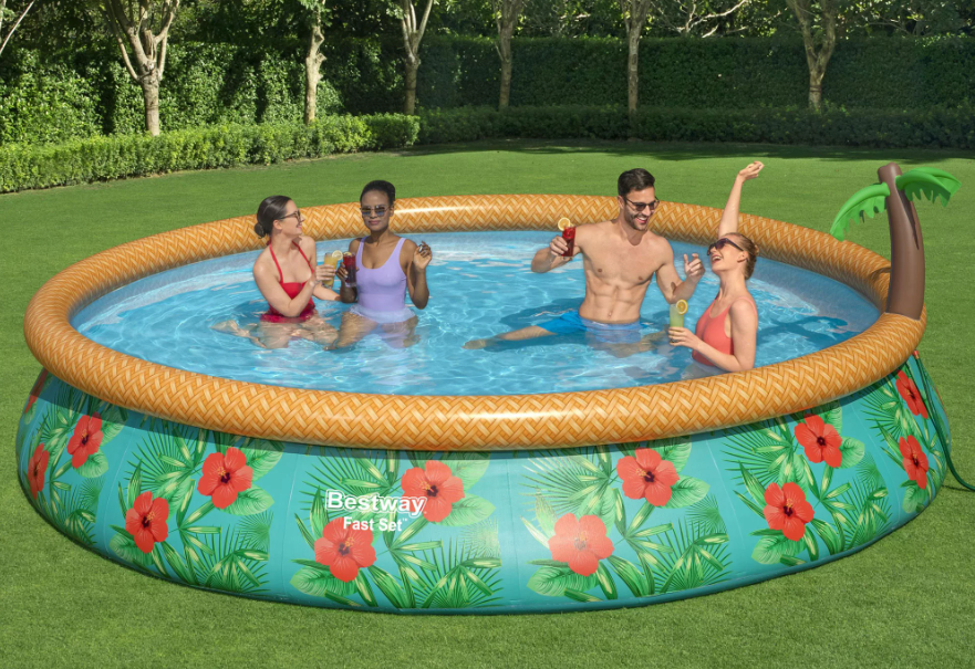 Bestway Fast Set Paradise Palms Round Inflatable Pool Set