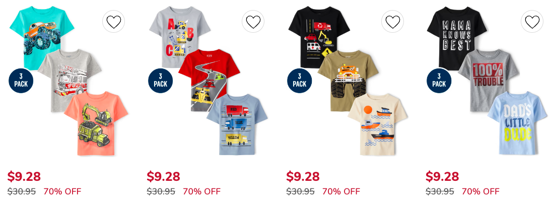 Graphic Tees 3-Packs