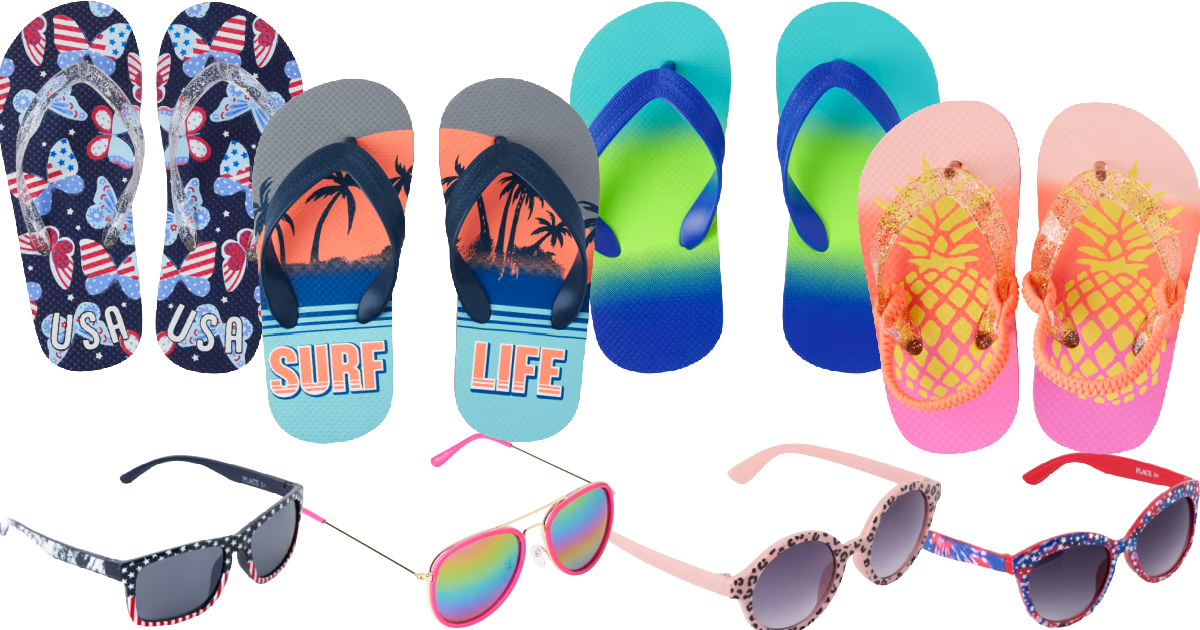 The Children's Place Sunglasses and Flip Flops