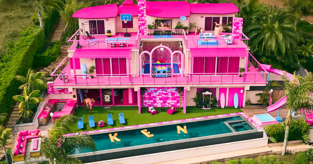 barbie dream house airbnb