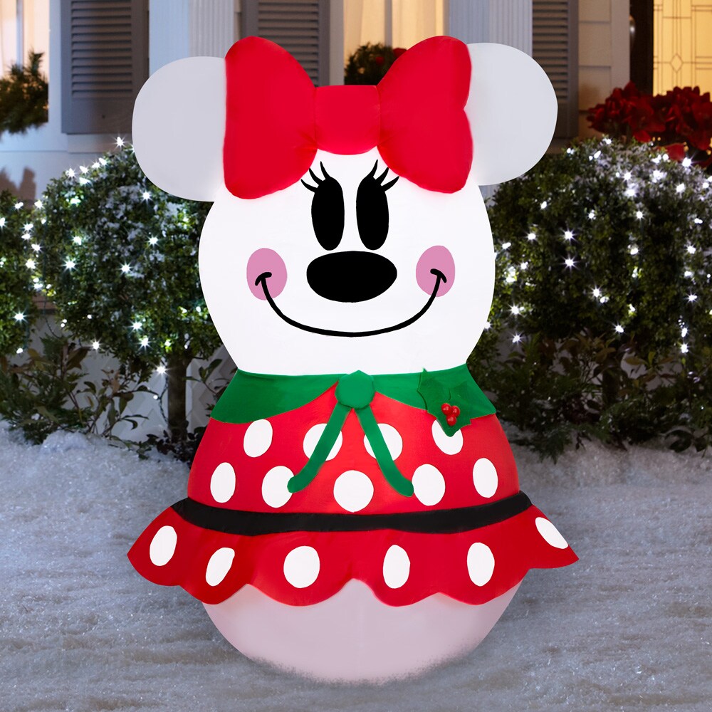 Disney ft Lighted Minnie Mouse Christmas Inflatable