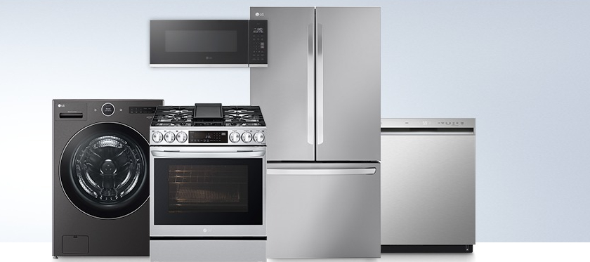 group of kitchen appliances