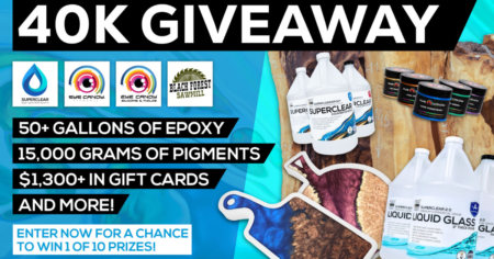K Giveaway with Eye Candy Molds Pigments Superclear Black Forest Sawmill Sweepstakes