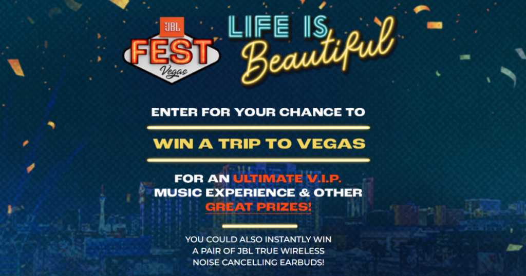 JBL Fest Sweepstakes Instant Win Game