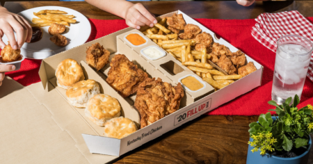KFCS NEW FILL UP BOX OR PIECE NUGGETS FOR JUST