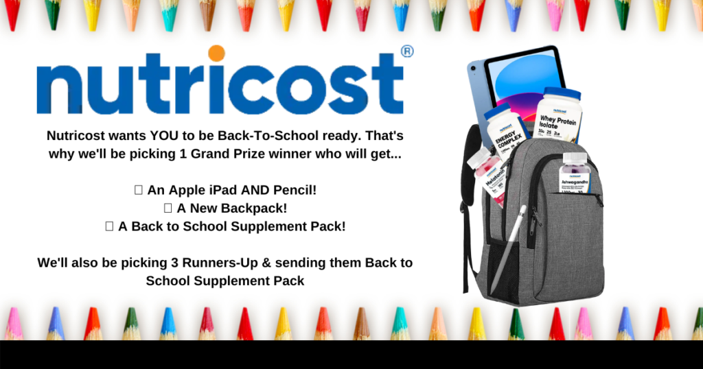 Nutricost Back To School Giveaway
