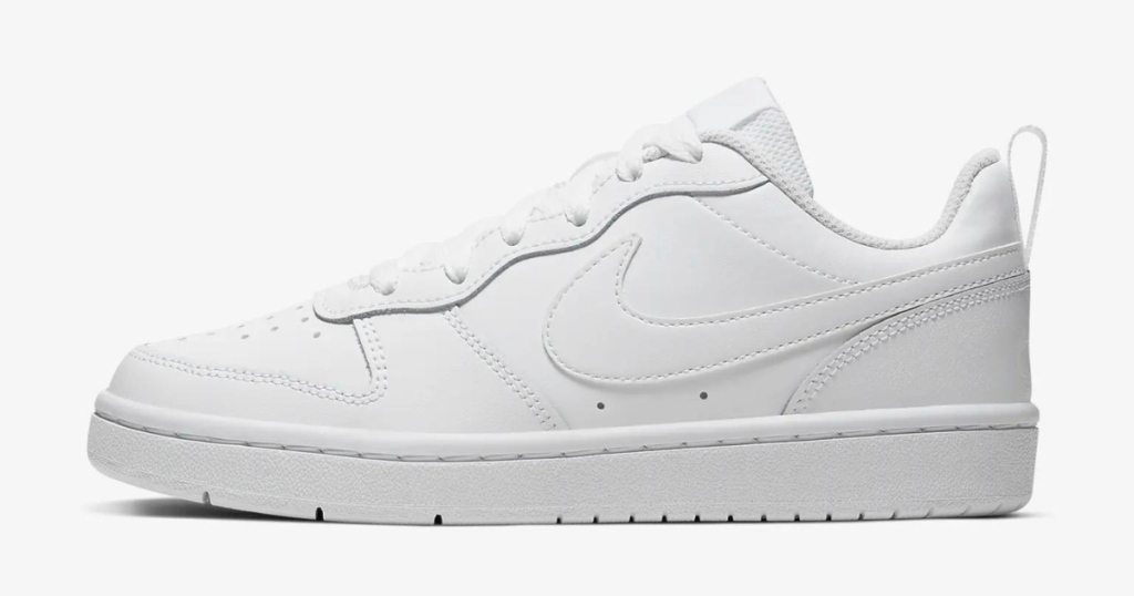 white nike court sneakers