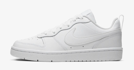 white nike court sneakers