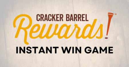 Cracker Barrel Rewards Bonus Game Instant Win Game