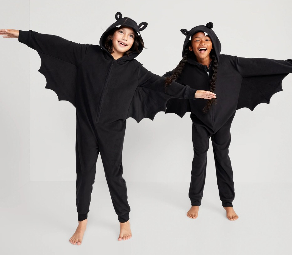 Gender Neutral One Piece Costume for Kids Bat or Dragon