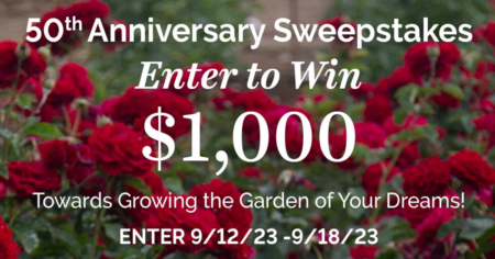 Heirloom Roses th Anniversary Sweepstakes
