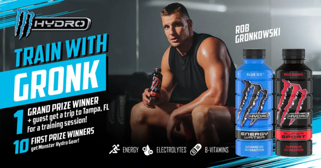 Monster Hydro Chance to Win a Training Experience with Rob Gronkowski Sweepstakes