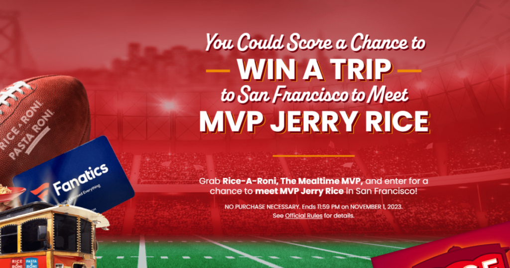 Rice A Roni Mealtimes Most Valuable Player Sweepstakes