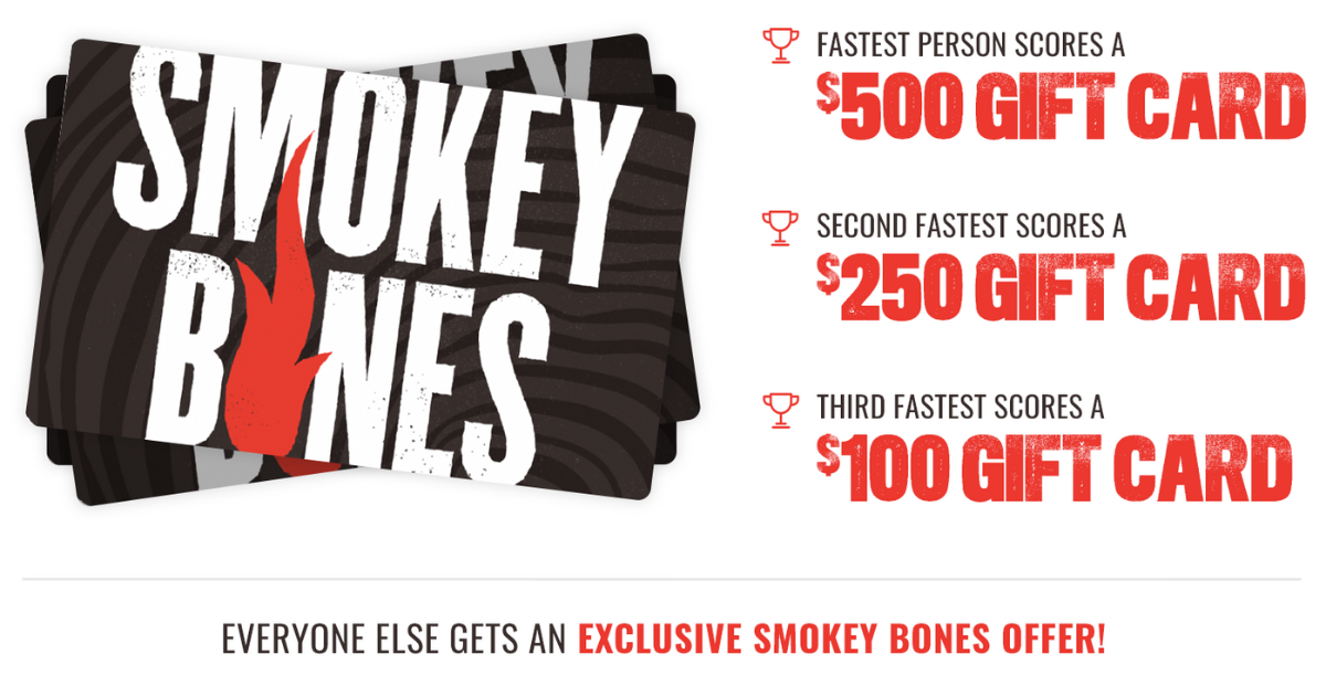 Smokey Bones Quikly Sweepstakes