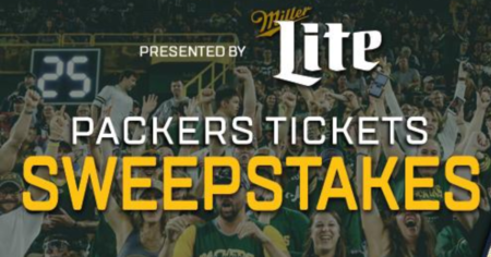 packers miller lite ticket sweepstakes