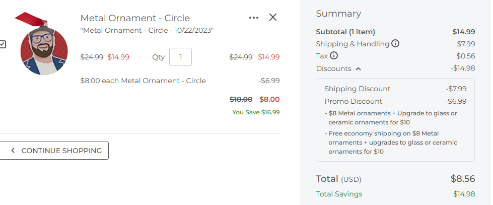Shutterfly Cart