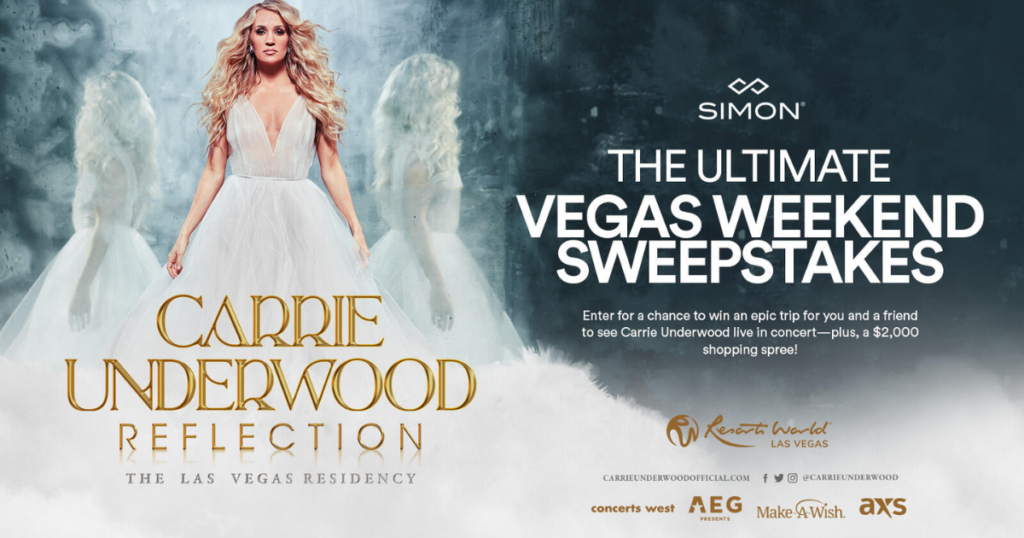 Simon x Carrie Underwood Vegas Flyaway Sweepstakes