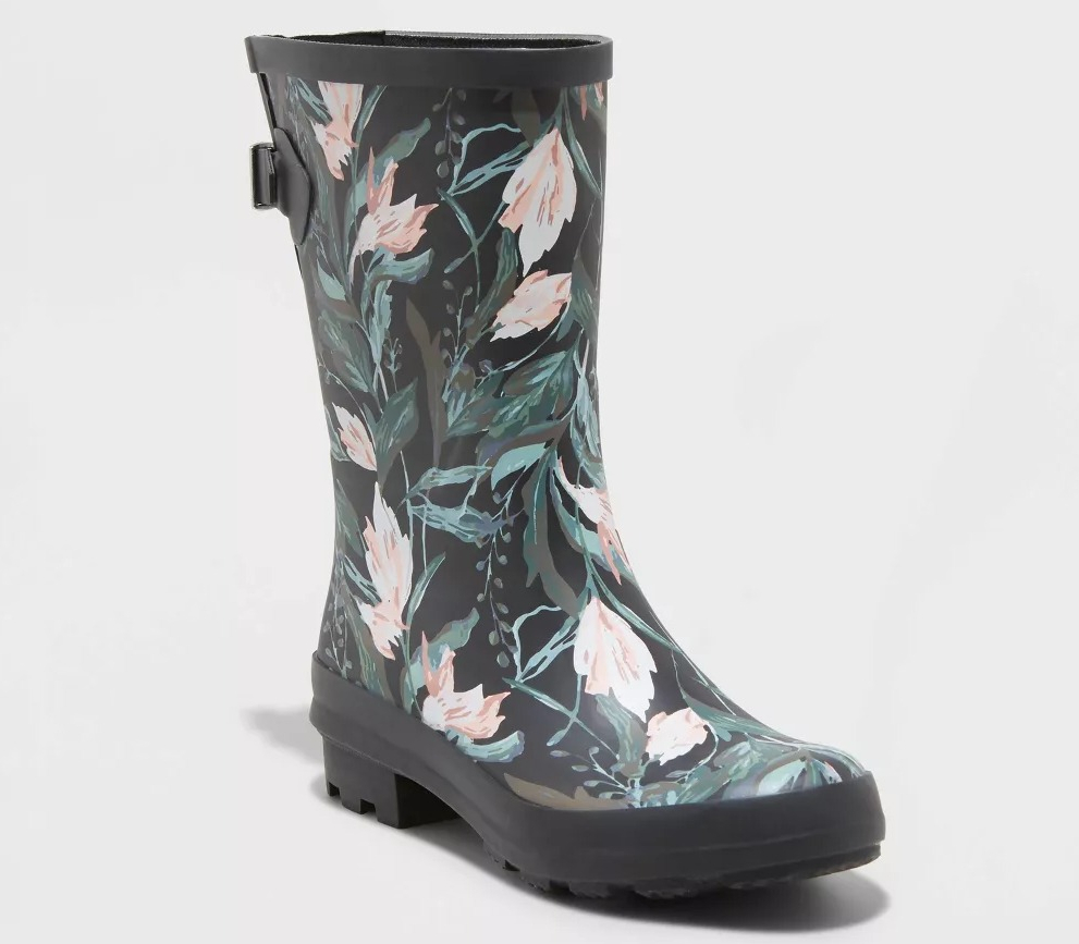 Womens Vicki Mid Calf Rubber Rain Boots