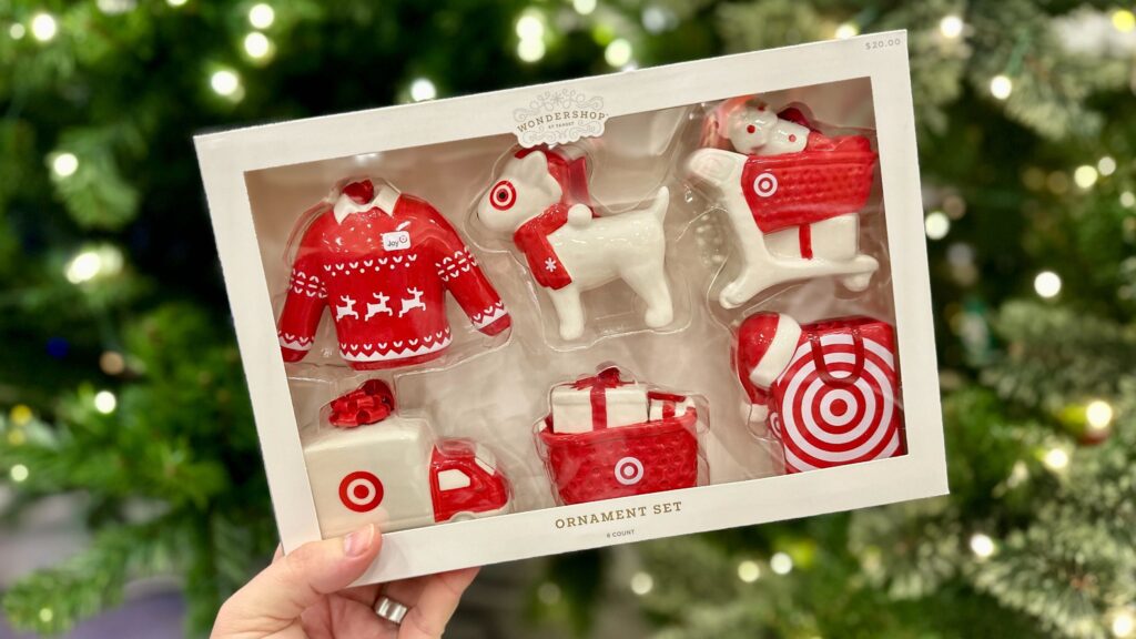ceramic target christmas tree piece ornament set wondershop target x