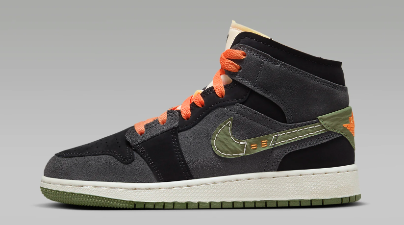 Air Jordan 1 Mid SE Craft Big Kids' Shoes