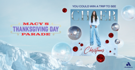Cher at the Macys Thanksgiving Day Parade Flyaway Contest