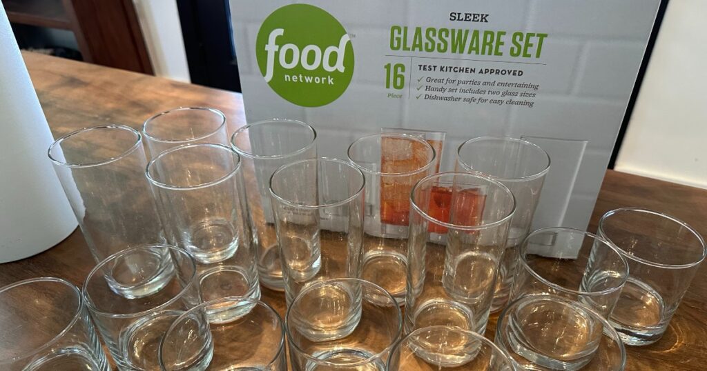 Food Network Sleek pc Drinkware Set