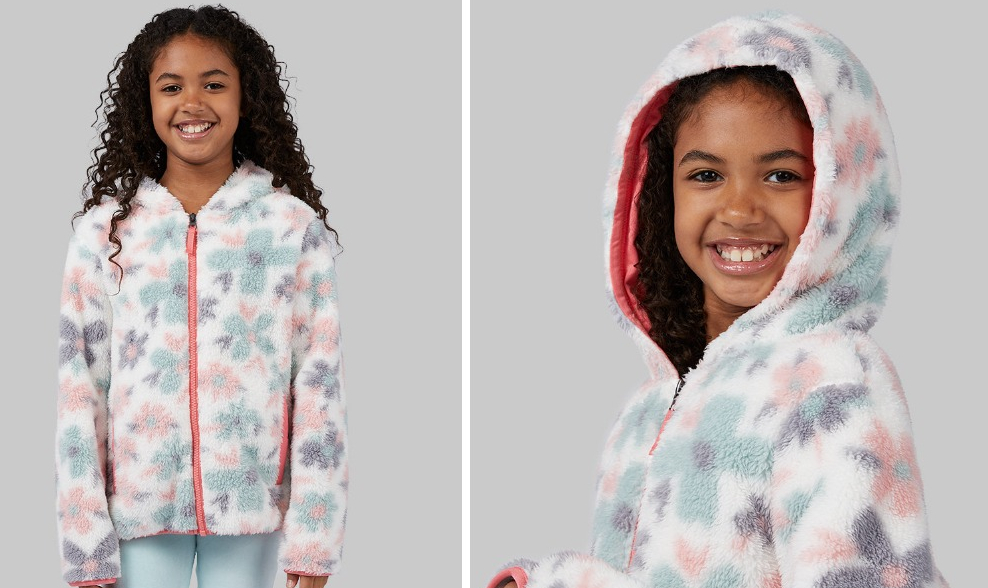 GIRLS SOFT SHERPA HOODED FULL ZIP