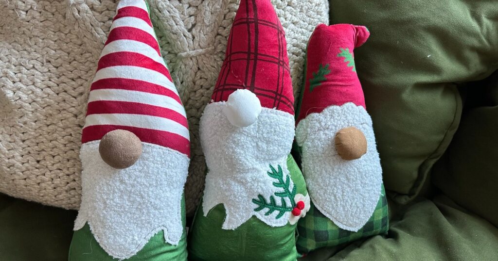 St Nicholas Square® Shaped Gnome pack Throw Pillow Set