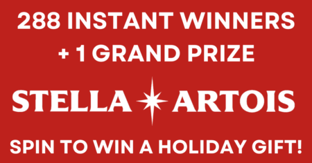 Stella Artois Spin to Win Holiday Sweepstakes Instant Win Game