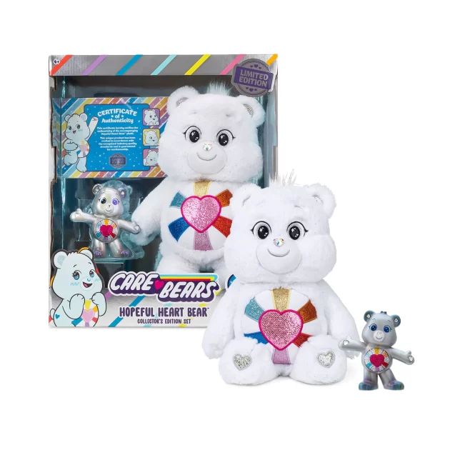Care Bears Hopeful Heart Bear and Collectible Hopeful Heart Bear Special Collector Limited Edition add cc e c b b b f f d fe beea dd def bd a c