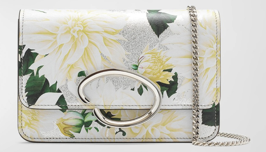 Oscar De La Renta O Pochette Dahlia Print Shoulder Bag