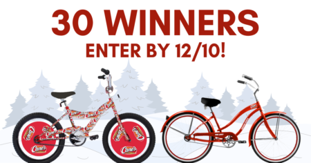 Raising Canes Chicken Fingers Holiday Bicycle Giveaway