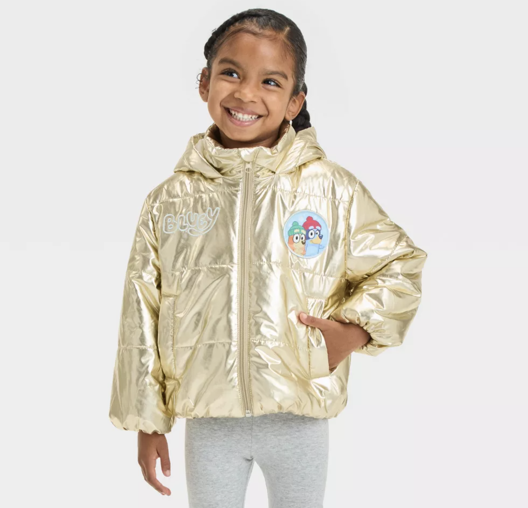 Toddler Girls Bluey Puffer Coat Toddler Girls' Bluey Puffer Coat