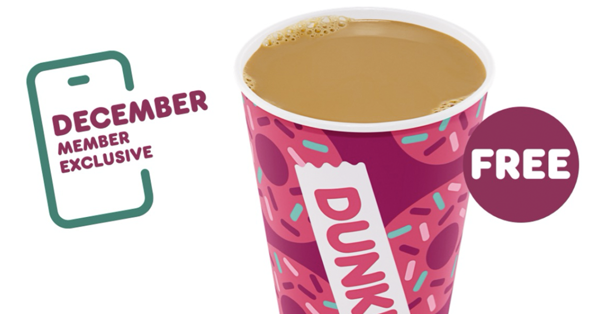 free dunkin coffee