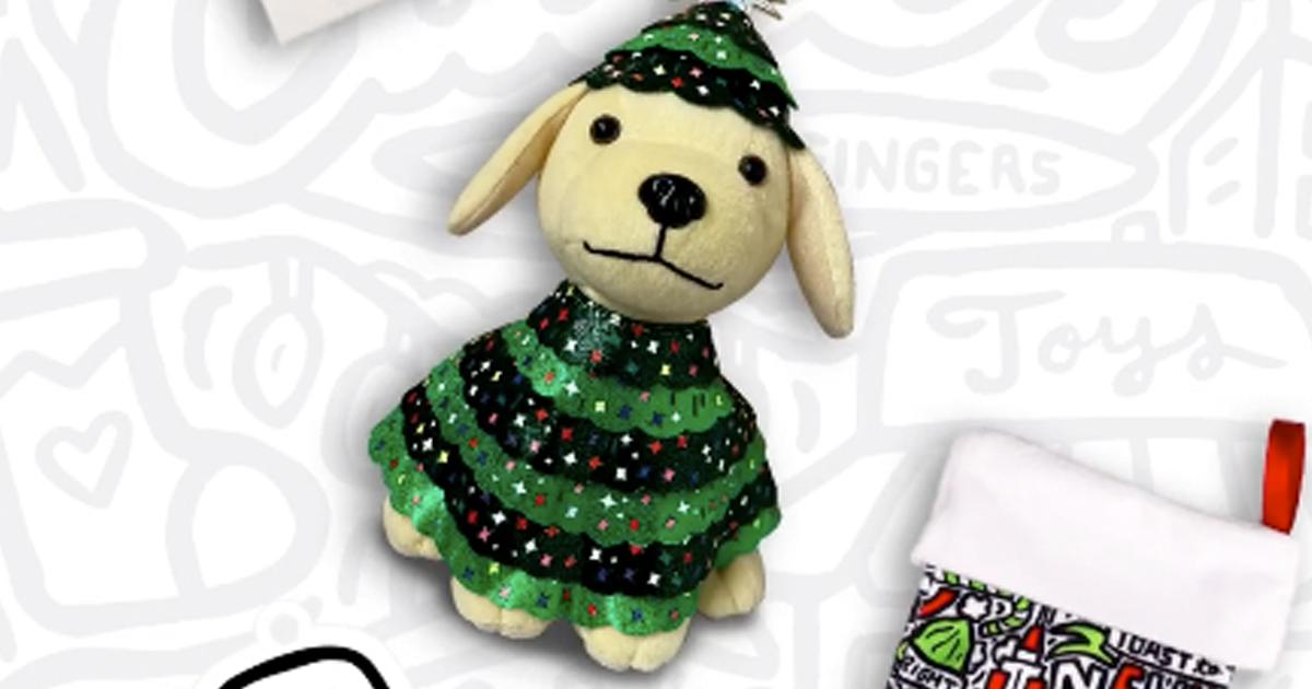 raising canes holiday dog