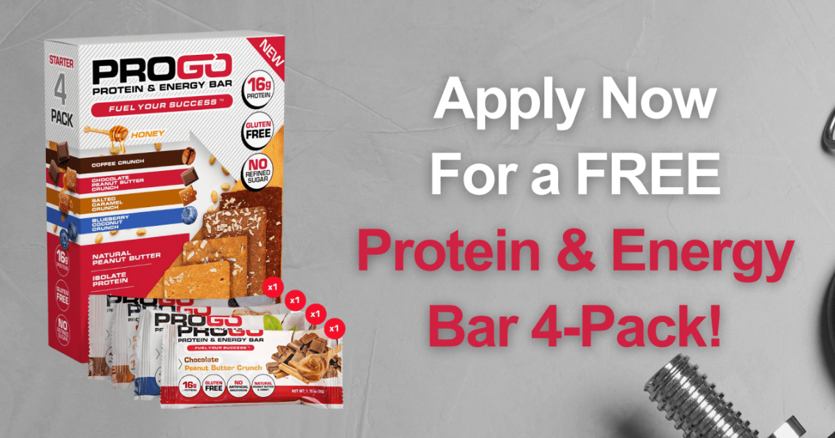 Apply to Try FREE Progo Protein Bars Products